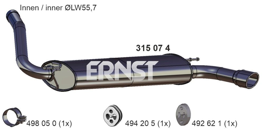 Toba esapament finala ERNST 315074