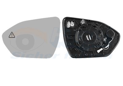 Sticla oglinda, oglinda retrovizoare exterioara VAN WEZEL 8296835