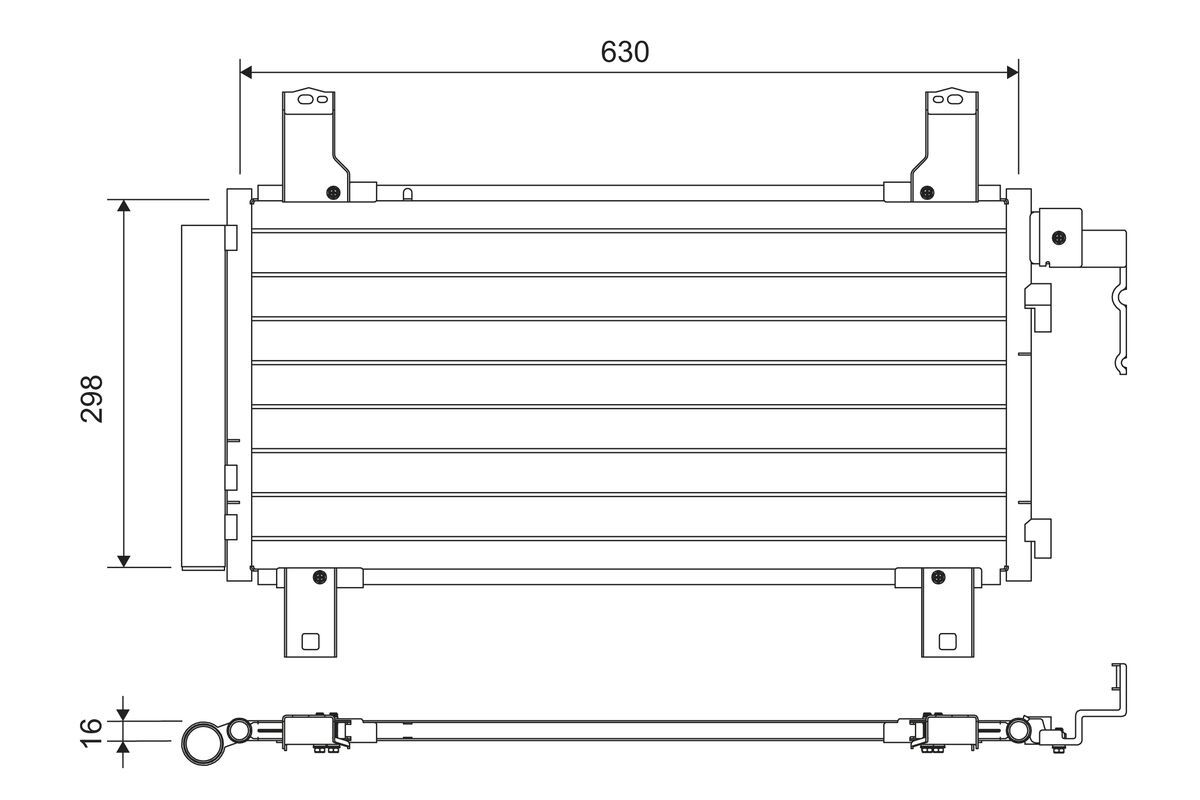 Condensator, climatizare VALEO 822738