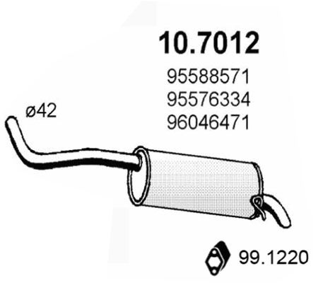 Tłumik końcowy ASSO 10.7012