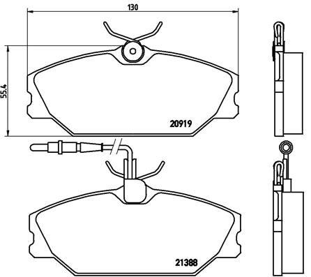 Zestaw klocków hamulcowych, hamulce tarczowe BREMBO P 68 014