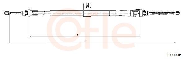 Cablu, frana de parcare COFLE 17.0006