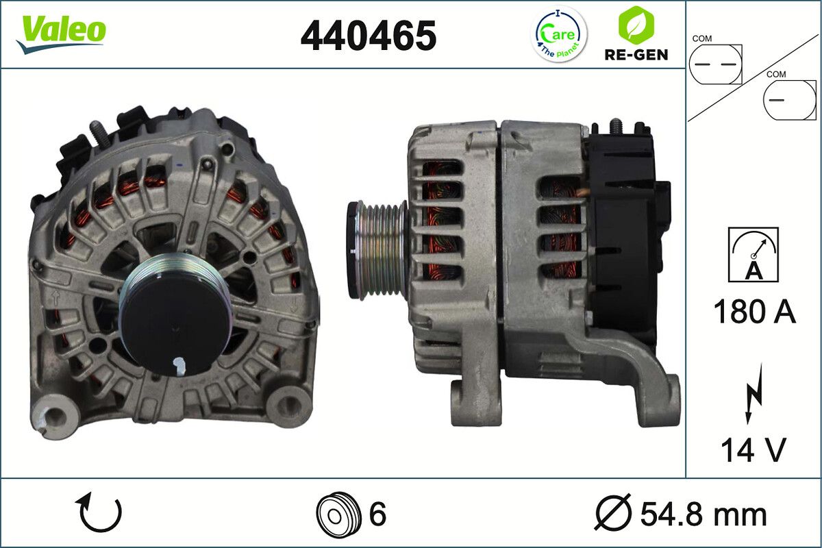 Generator / Alternator VALEO RE-GEN REMANUFACTURED 440465