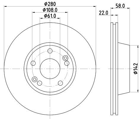 Tarcza hamulcowa MINTEX MDC739
