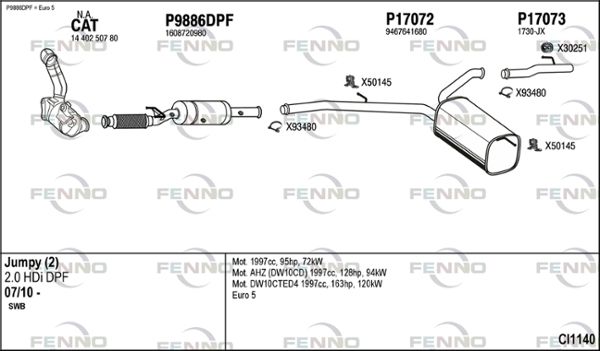 Układ wydechowy FENNO CI1140