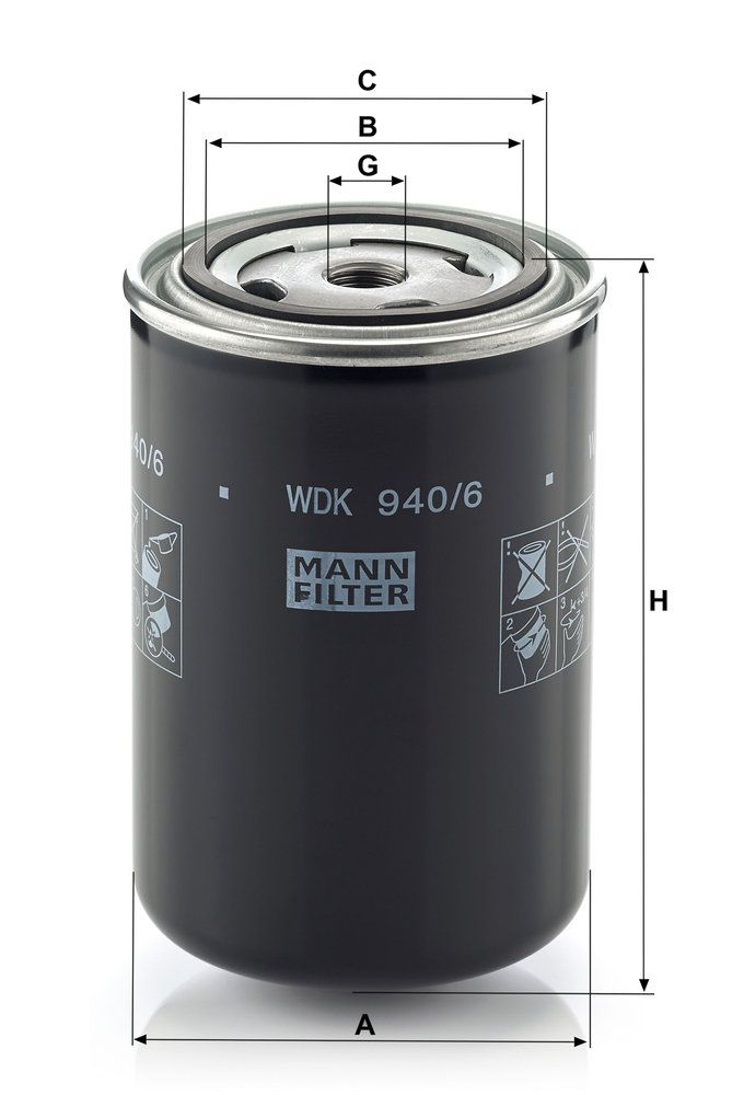 Levně Palivový filtr MANN-FILTER WDK 940/6