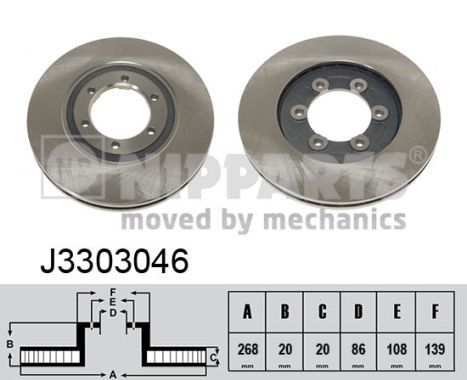 Disc frana NIPPARTS J3303046