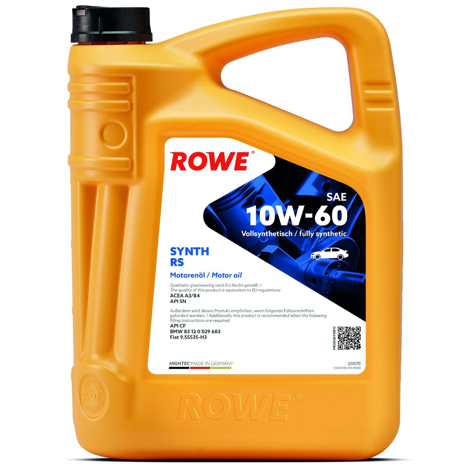 ulei de motor ROWE HIGHTEC SYNTH RS SAE 10W-60 20070-0050-99