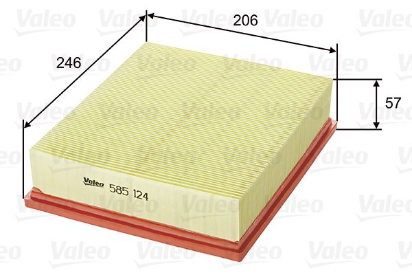 Vzduchový filter VALEO 585124