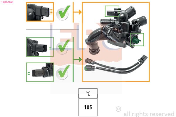 Termostat, chladivo EPS 1.880.866K