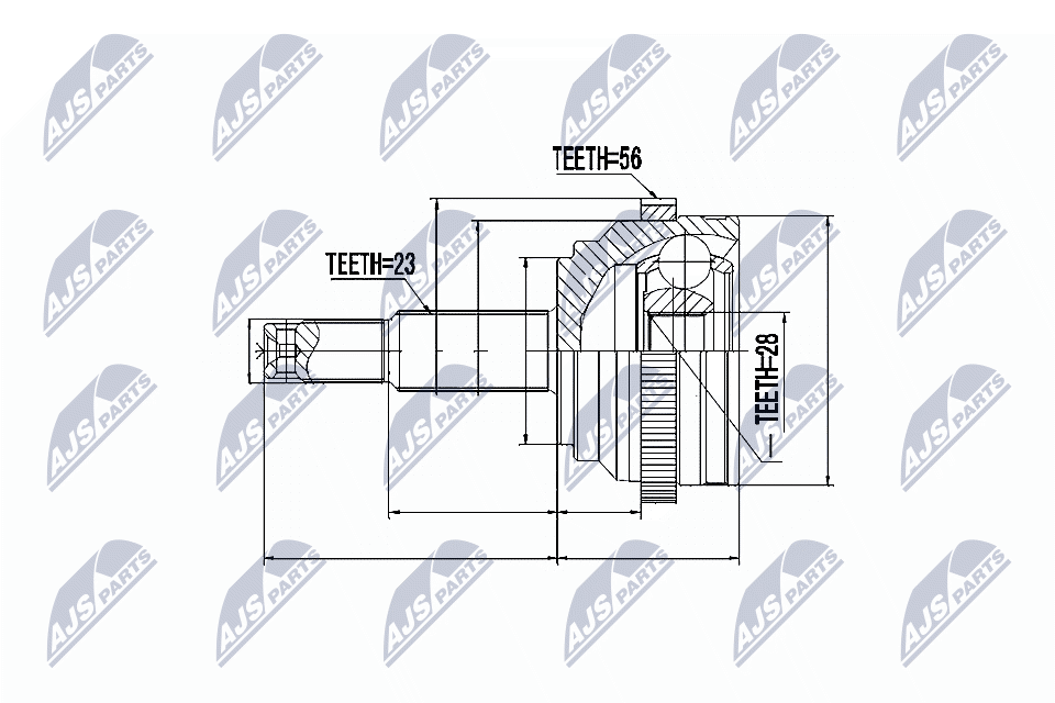 Zestaw przegubu, wał napędowy NTY NPZ-CH-000
