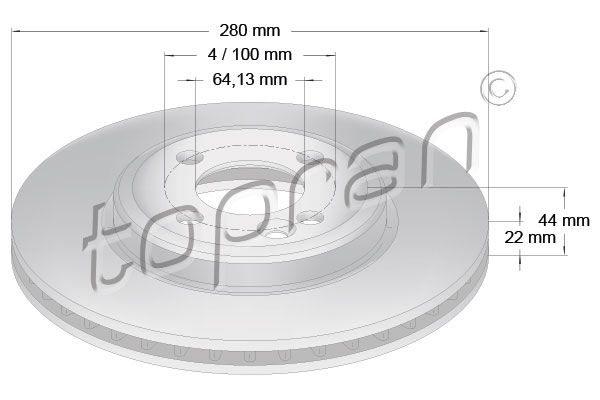 Tarcza hamulcowa TOPRAN 501 713