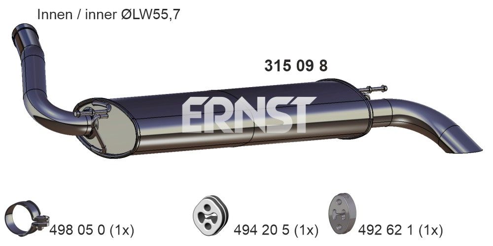 Toba esapament finala ERNST 315098