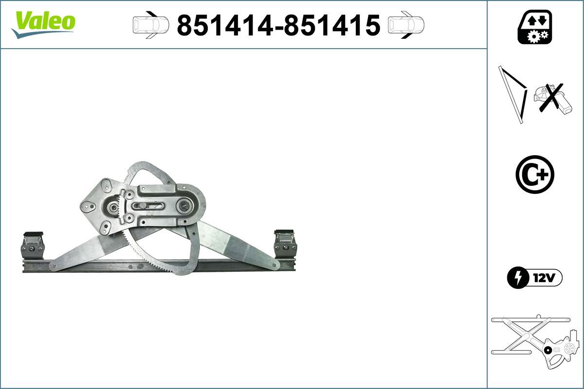 Mecanism actionare geam VALEO 851414