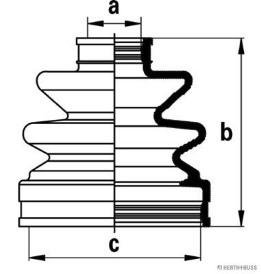 Ansamblu burduf, articulatie planetara HERTH+BUSS JAKOPARTS J2885003