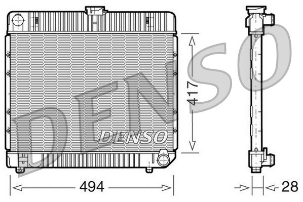 Chłodnica, układ chłodzenia silnika DENSO DRM17020