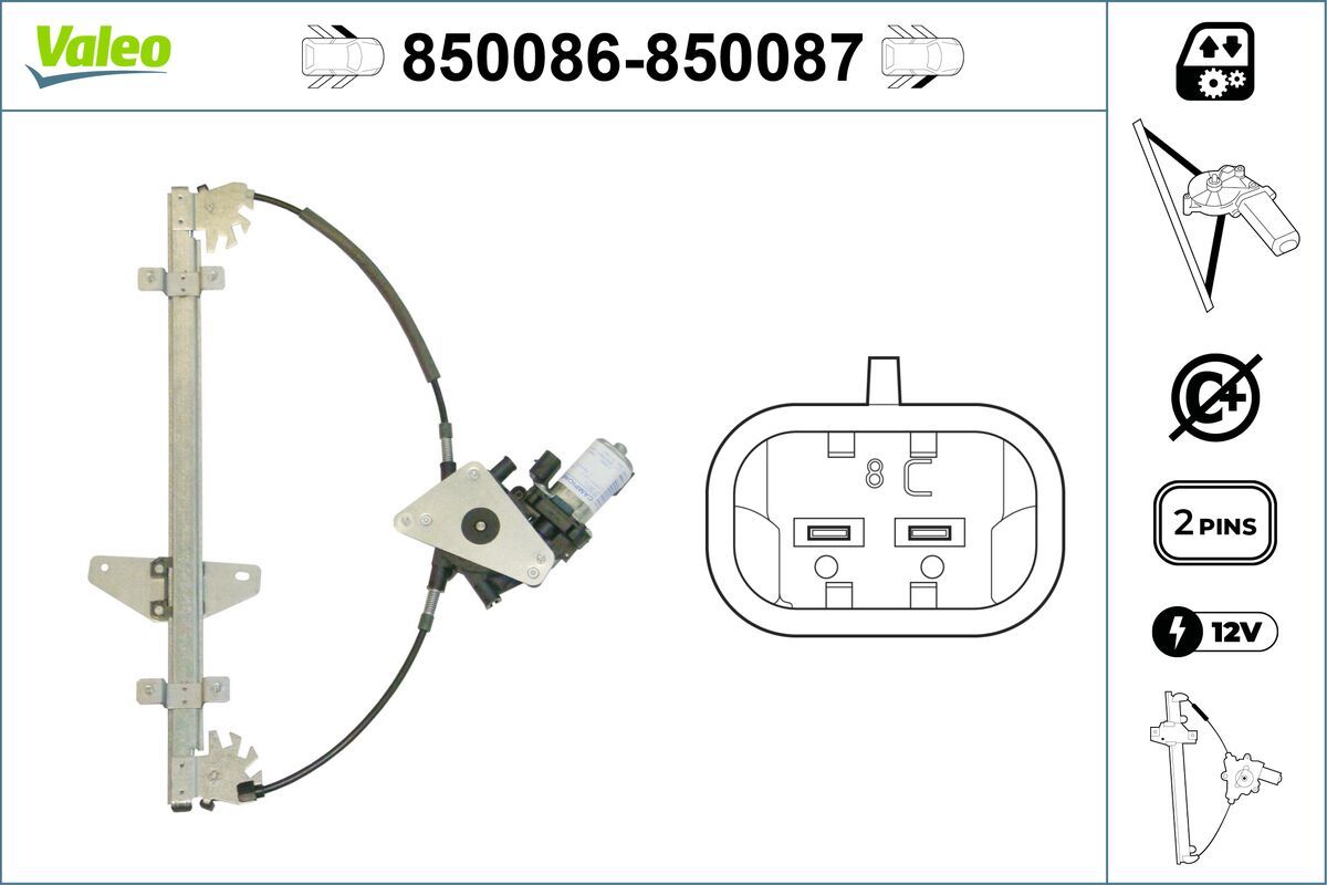 Mecanism actionare geam VALEO 850086