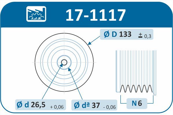 Levně Řemenice, klikový hřídel IJS GROUP 17-1117