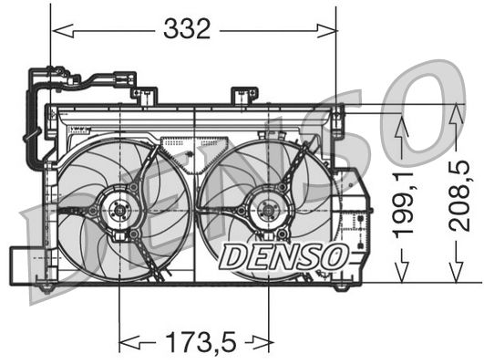 Wentylator, chłodzenie silnika DENSO DER07001
