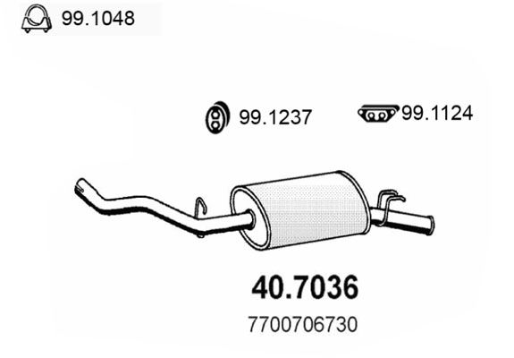 Tłumik końcowy ASSO 40.7036