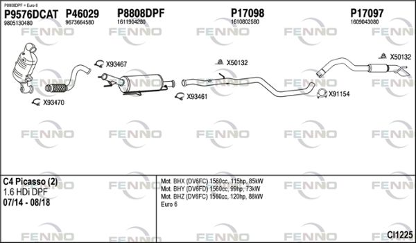 Układ wydechowy FENNO CI1225