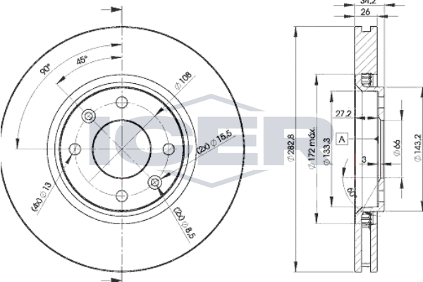Tarcza hamulcowa ICER 78BD4752-2