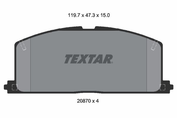 Sada brzdových platničiek kotúčovej brzdy TEXTAR 2087001