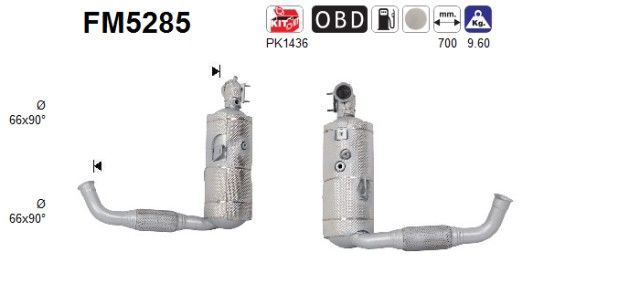 Filtru funingine/particule, sist.de esapament AS FM5285