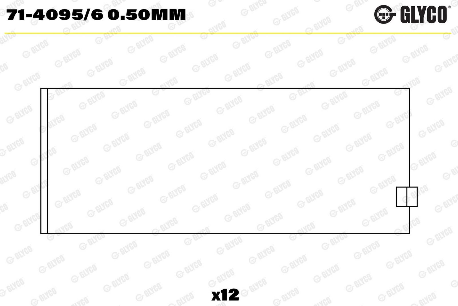 Cuzinet bielă GLYCO 71-4095/6 0.50mm