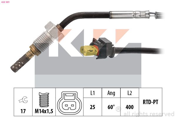 czujnik, temperatura spalin KW 422 301