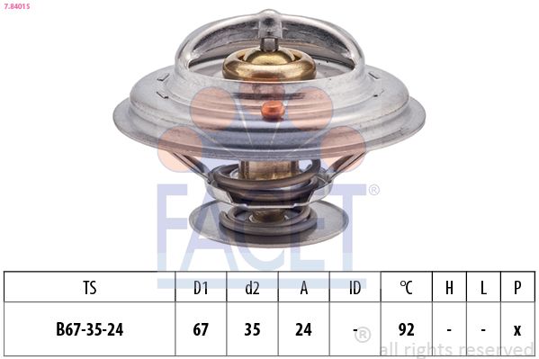 Termostat, środek chłodzący FACET 7.8401S