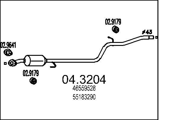 Katalizator MTS 55183290