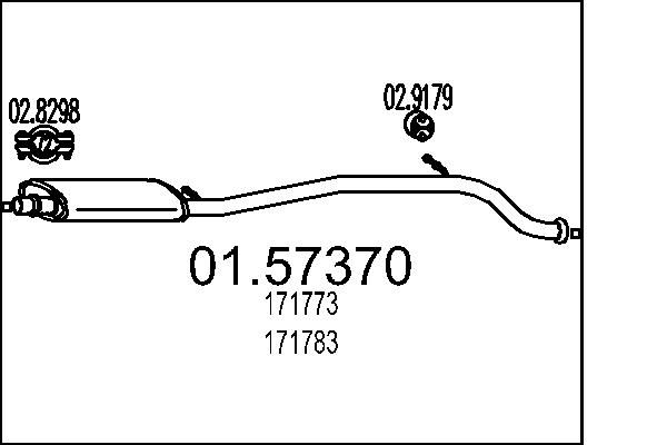 Tłumik środkowy MTS 01.57370
