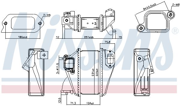 Intercooler, compresor NISSENS 961522
