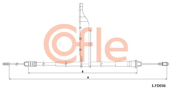 Cięgło, hamulec postojowy COFLE 92.1.FD036