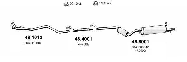Układ wydechowy ASSO ART2403