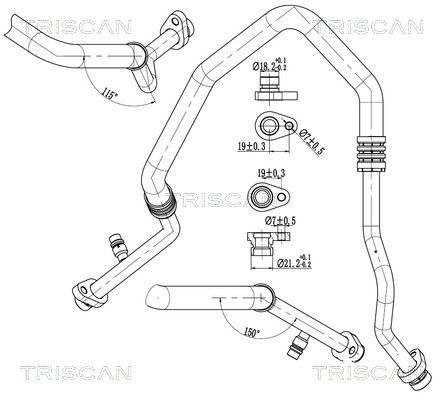 conducta presiune variabila,aer conditionat TRISCAN 9010 25027