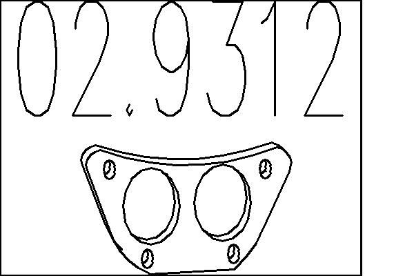 Uszczelka, rura wylotowa MTS 02.9312