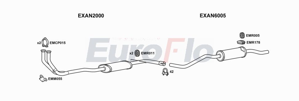 Układ wydechowy EUROFLO ANMET101008
