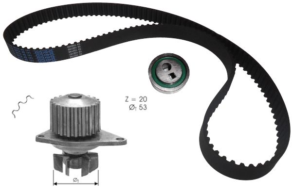 Pompe à eau + kit de courroie crantée