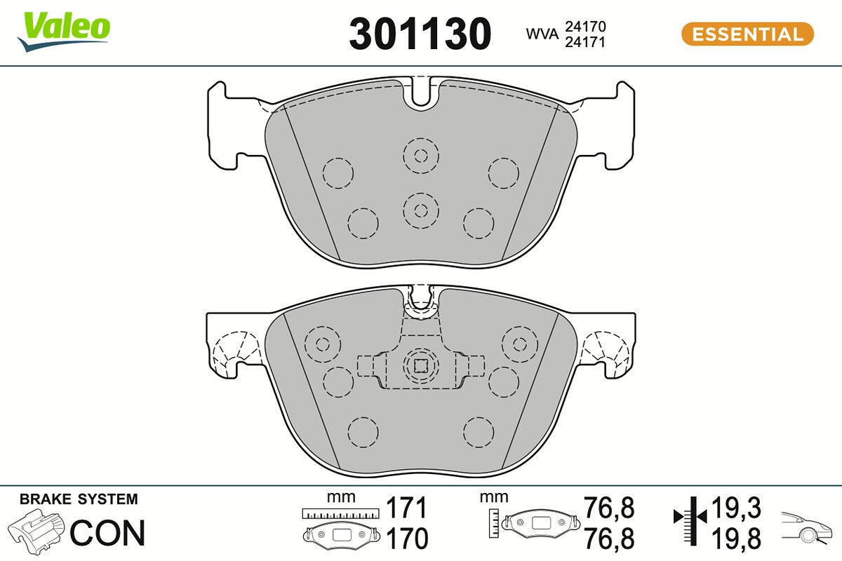Комплект тормозных колодок, дисковый тормоз