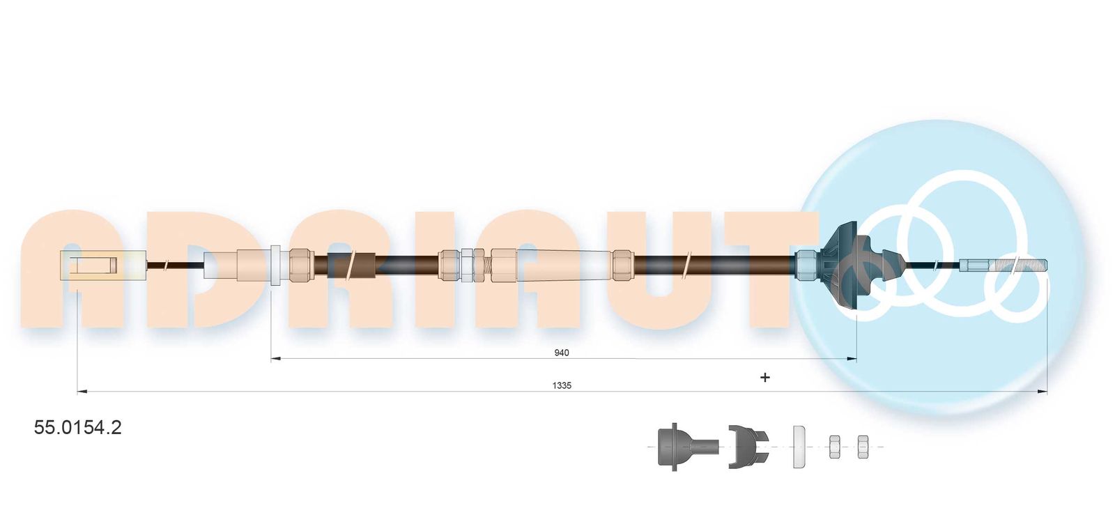 Cablu ambreiaj ADRIAUTO 55.0154.2