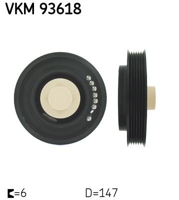 Koło pasowe, wał korbowy SKF VKM 93618