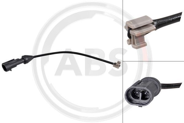 Styk ostrzegawczy, zużycie okładzin hamulcowych A.B.S. 39601