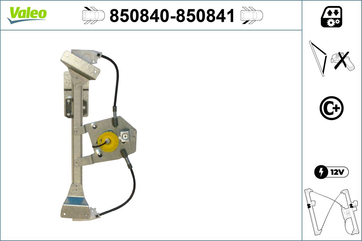 Mecanism actionare geam VALEO 850840