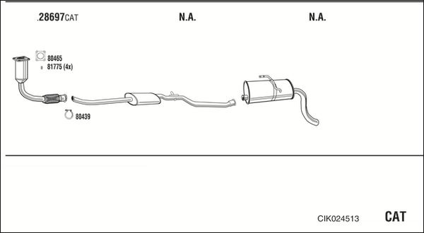 Układ wydechowy WALKER CIK024513