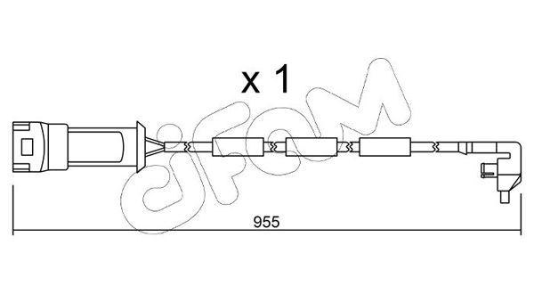 Styk ostrzegawczy, zużycie okładzin hamulcowych CIFAM SU.091