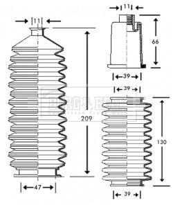 Zestaw osłon, układ kierowniczy BORG & BECK BSG3204