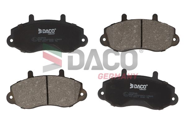 Zestaw klocków hamulcowych, hamulce tarczowe DACO GERMANY 323945
