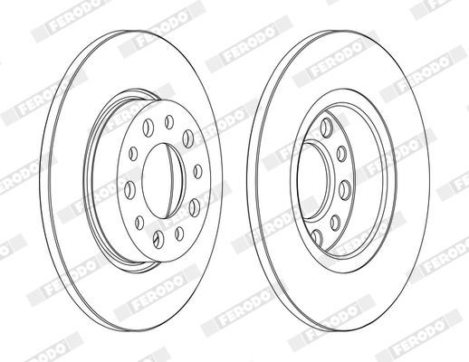Disc frana FERODO DDF1450C